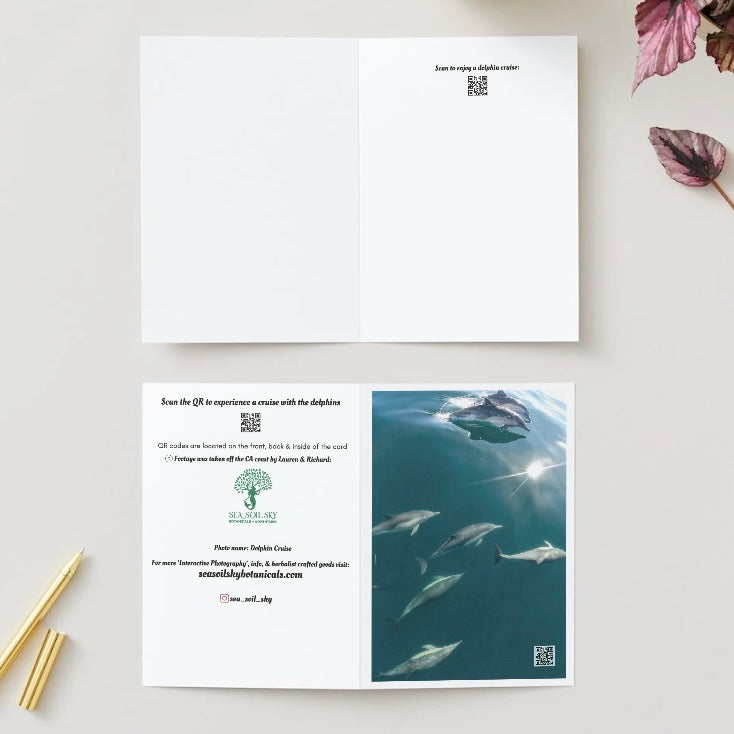 Interactive Greeting Card 5"x7" - Dolphin Cruise