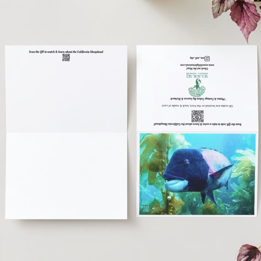 interactive greeting card california fish