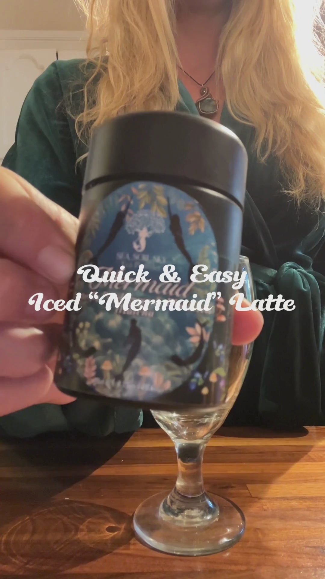 iced mermaid mushroom matcha latte recipe