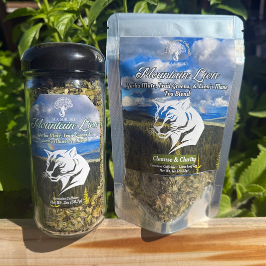 Mountain Lion - Yerba Mate, Trail Greens & Lion’s Mane Tea Blend