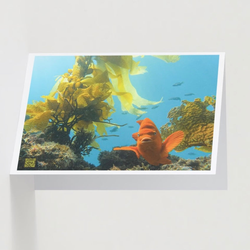 interactive greeting card of california's state marine fish